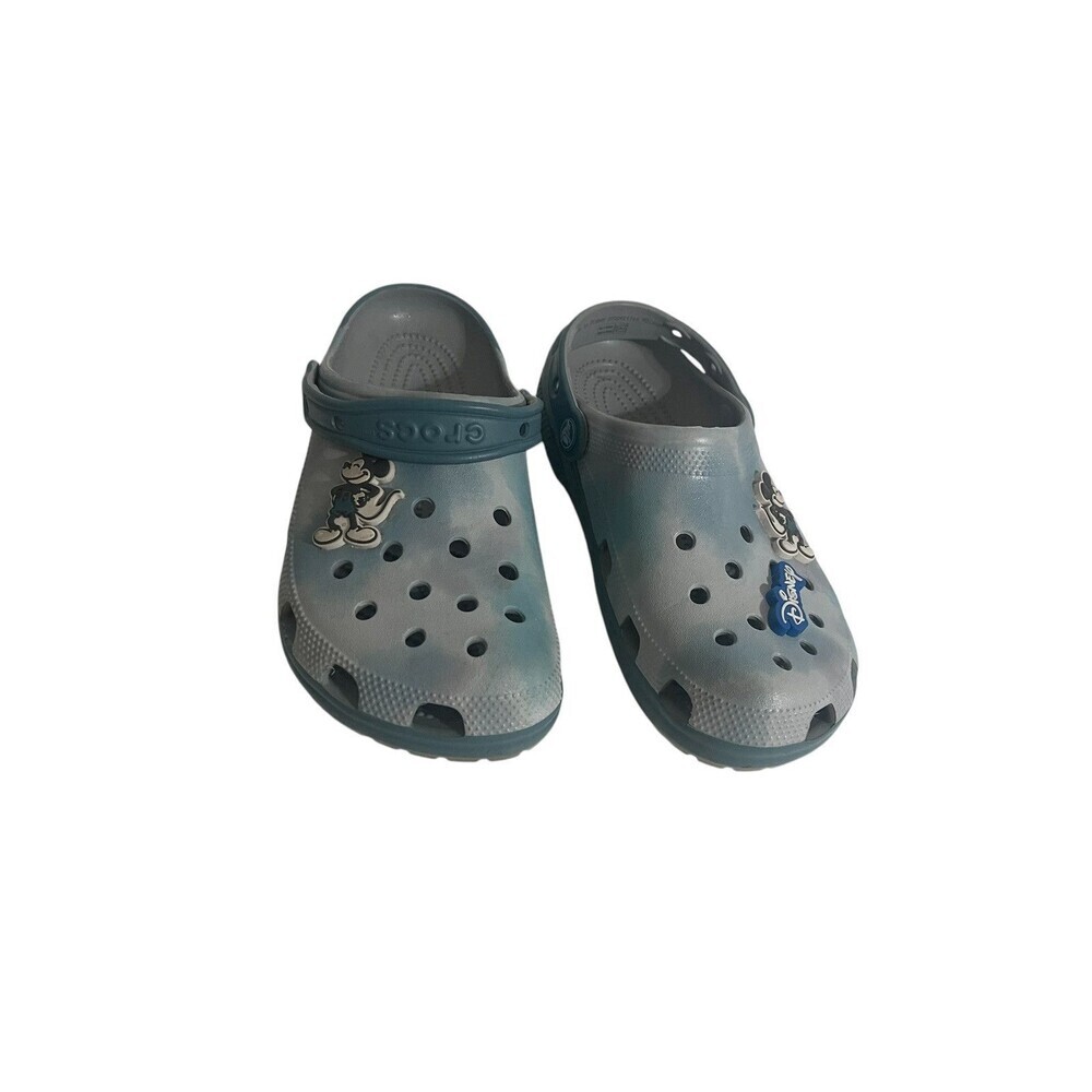 Disney Park Mickey Mouse Tie-Dye Blue Crocs Clogs Adult M6/W8